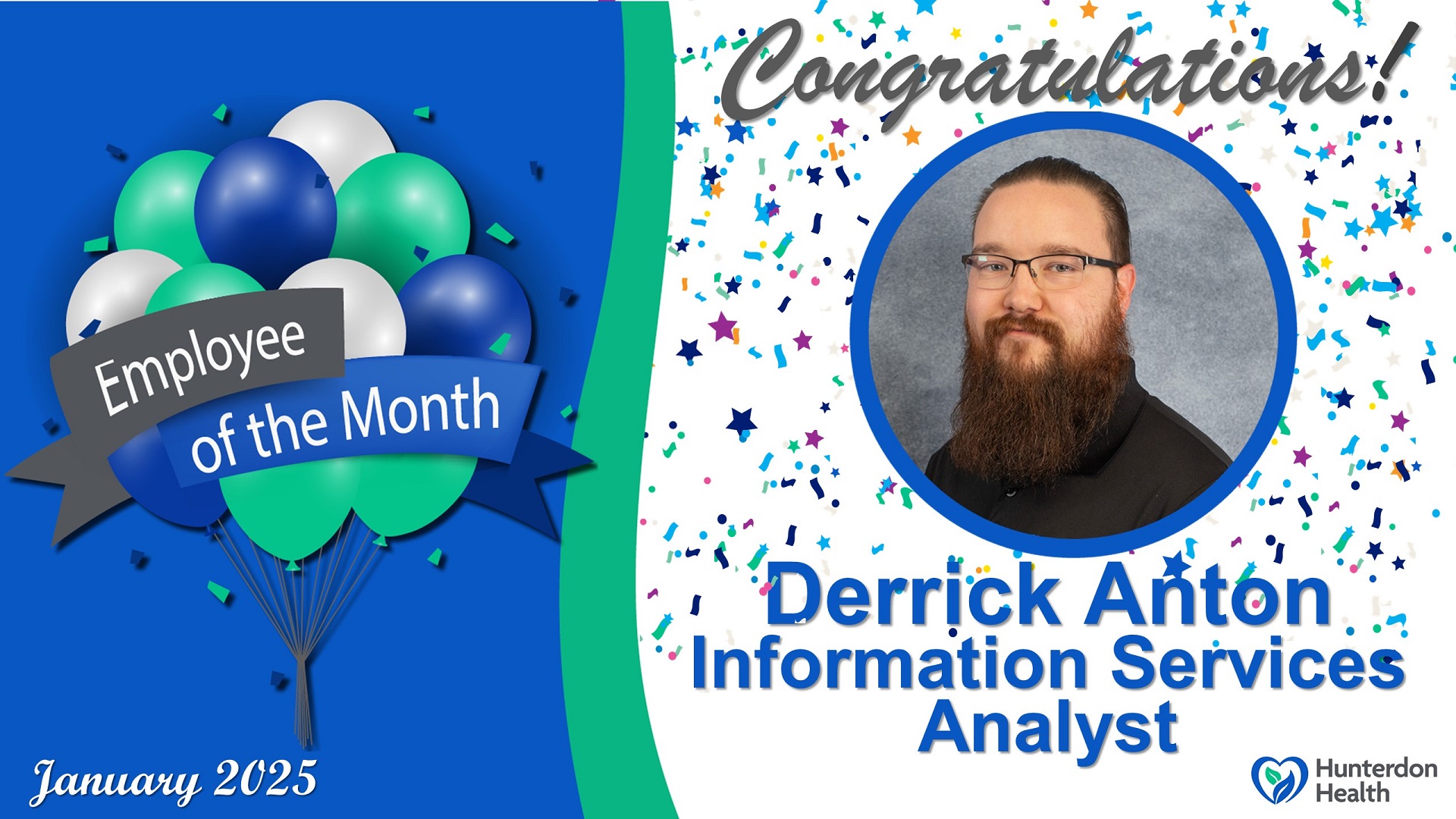 January employee of the month Derrick Anton