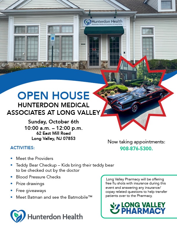 Hunterdon Medical Associates at Long Valley Open House October 6th 10:00 a.m.a - 12:00 p.m.