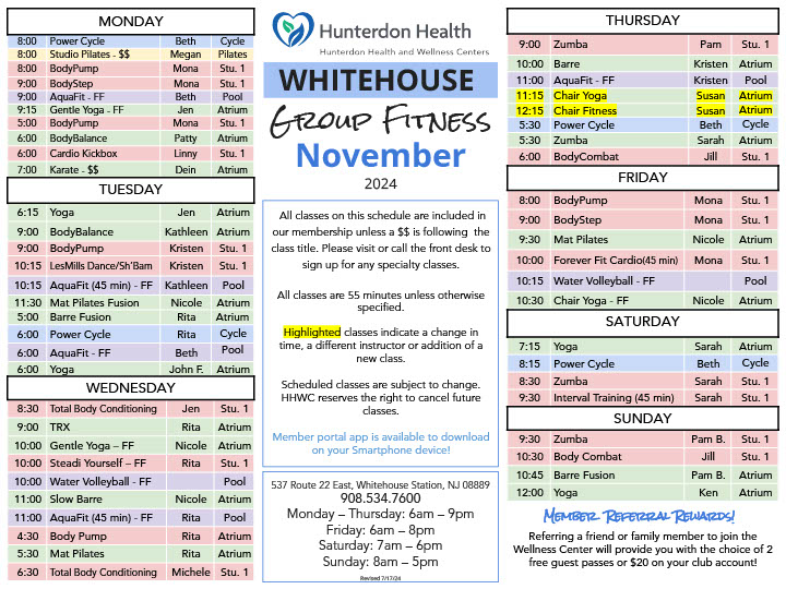 Whitehouse Group Fitness