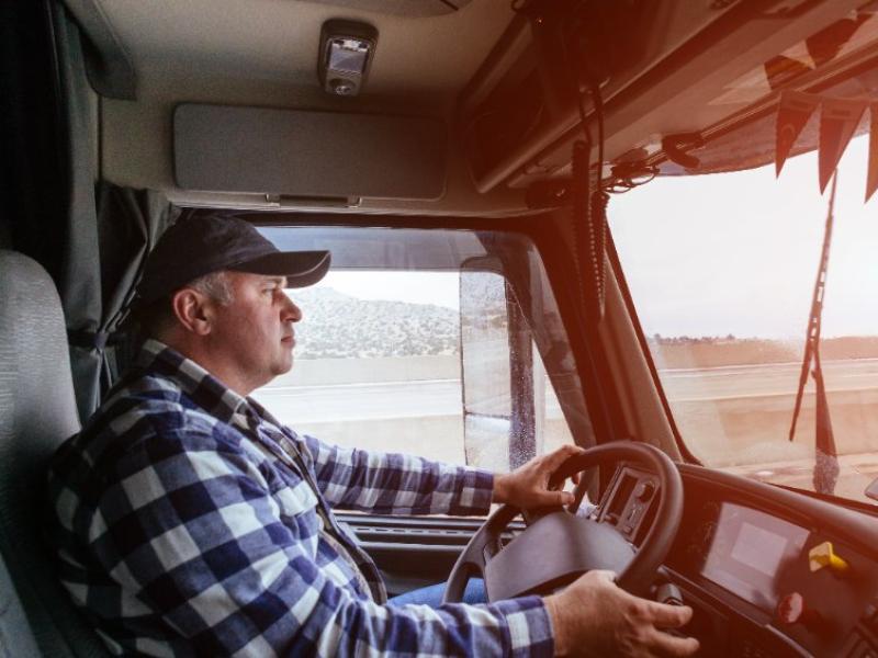 Truck Driver driving a truck