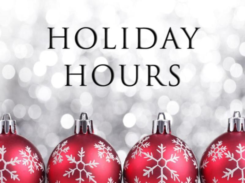 Holiday Hours Signage