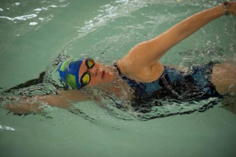 woman swimming