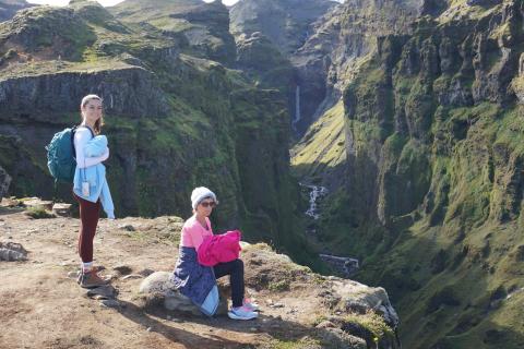 Christina Napoli pictured in Iceland had neurosurgery at Hunterdon Medical Center.